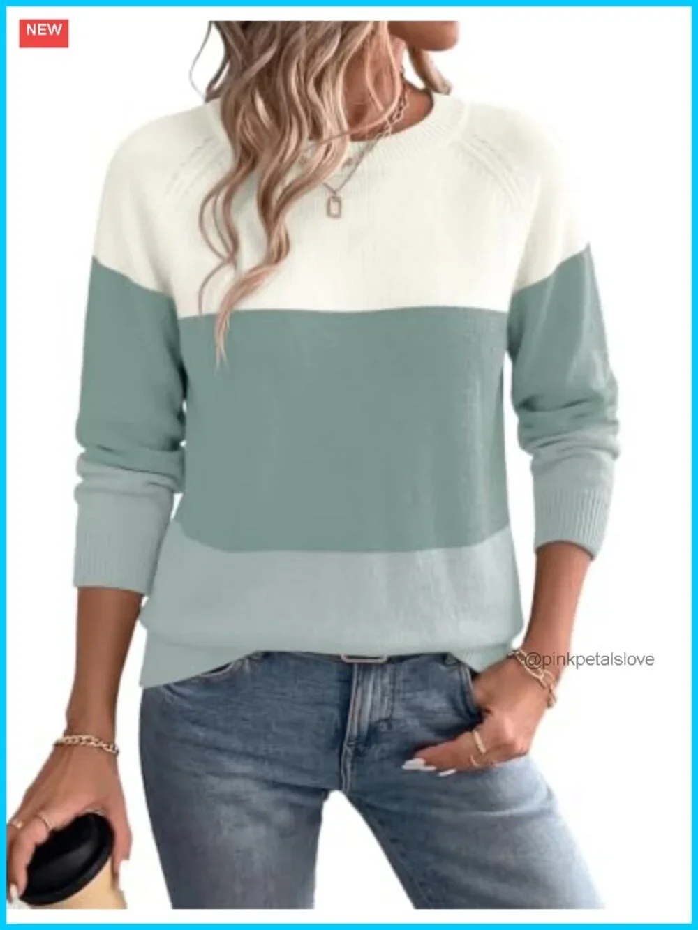 Women's Crew Neck Long Sleeve Pullover Sweater